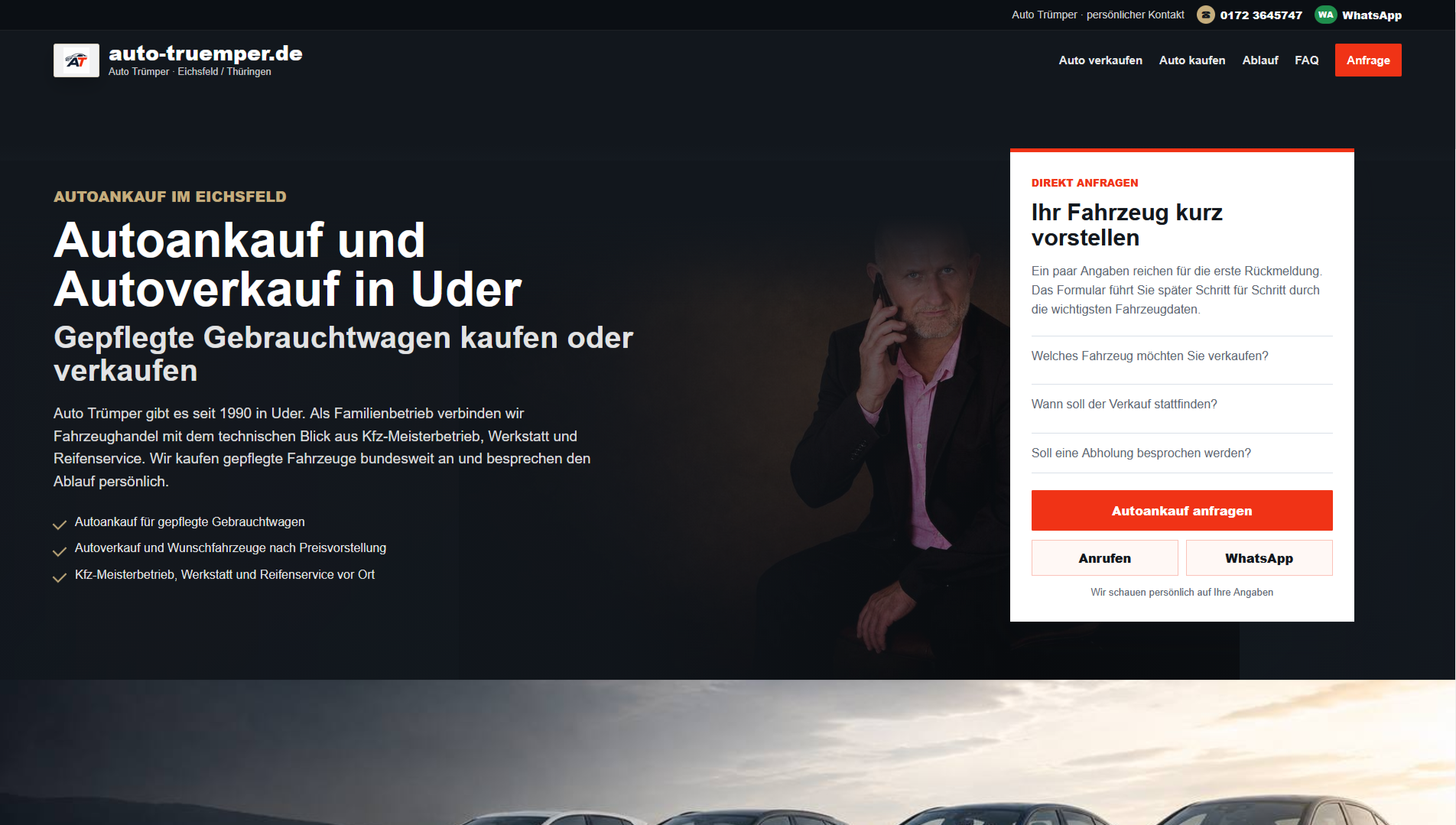 Screenshot der Referenz Website auto-truemper.de von LocalPix